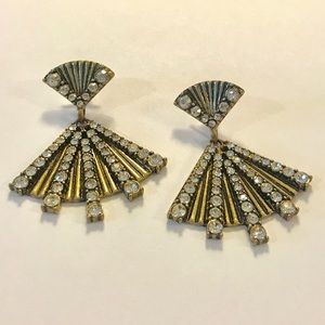 Glam fan earrings